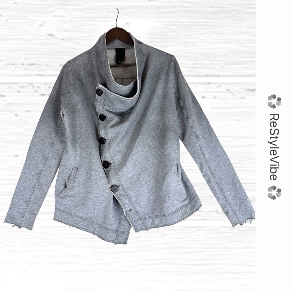 FREE PEOPLE Women’s Size S Jacket Coat Fleece Asymmetrical Button Front Moto Fit